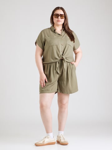 Camicia da donna 'PCPIA' di PIECES Curve in verde