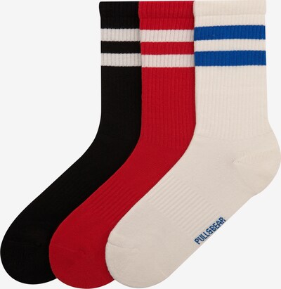Pull&Bear Socken in beige / blau / rot / schwarz, Produktansicht