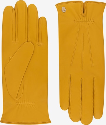 Roeckl Full Finger Gloves 'Antwerpen' in Yellow: front