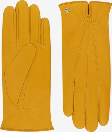 Roeckl Full Finger Gloves 'Antwerpen' in Yellow: front