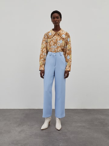 EDITED Regular Trousers with creases 'Anne' in Blue