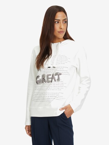 Cartoon Sweatshirt in White: front