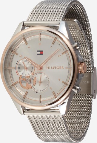 TOMMY HILFIGER Analog klocka i silver: framsida