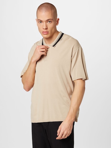 WEEKDAY T-shirt 'Jared' i beige: framsida