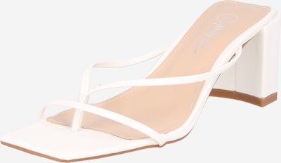 Nasty Gal T-Bar Sandals in White, Item view