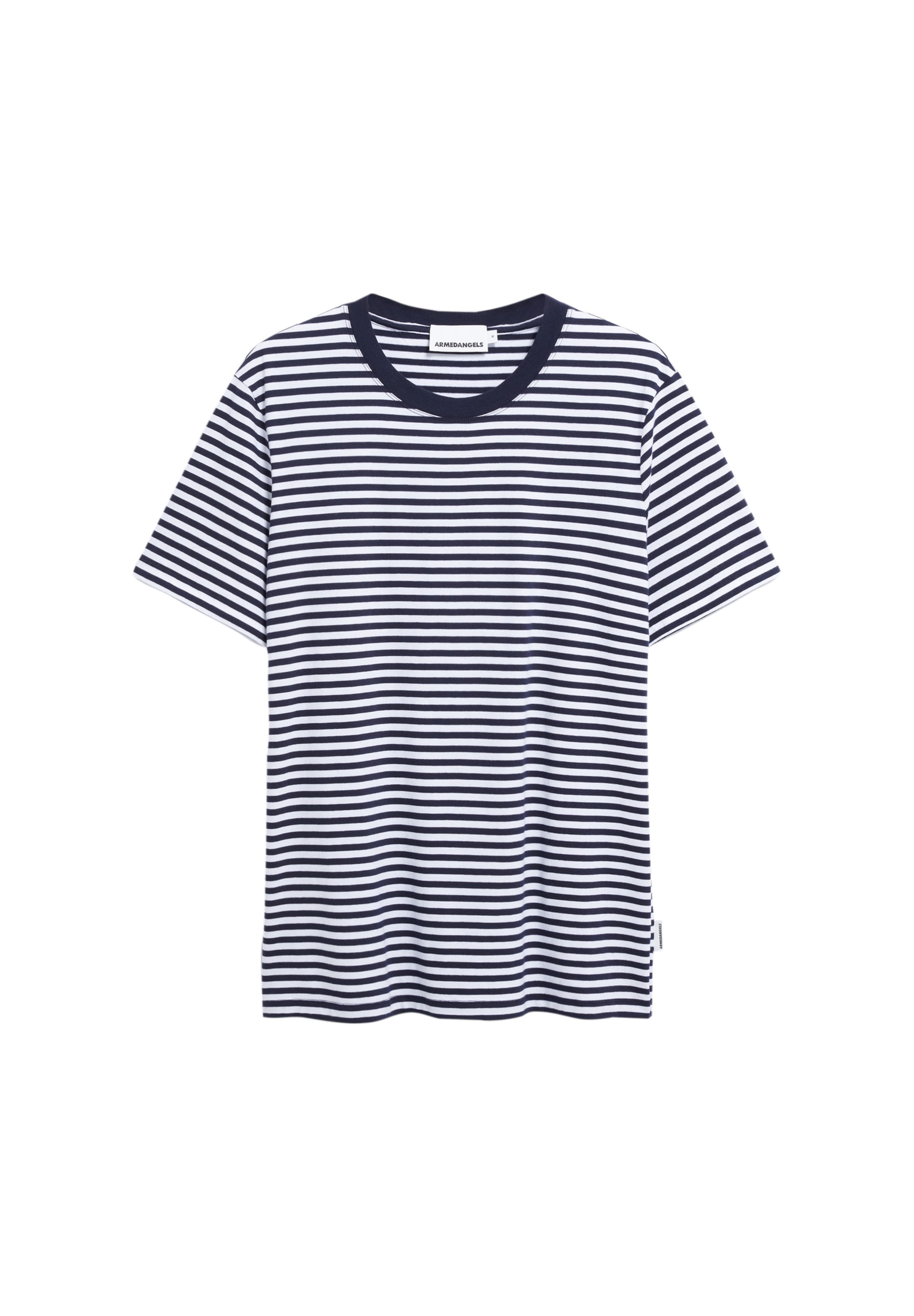 Tricou 'MAARKOS' de la ARMEDANGELS pe albastru: față