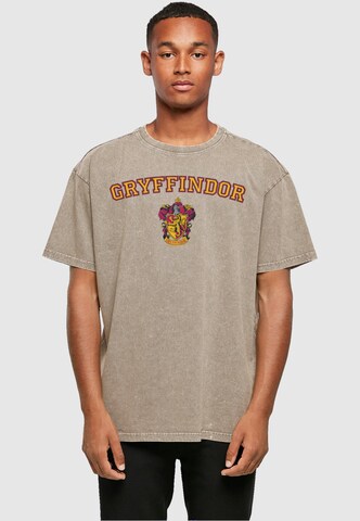 ABSOLUTE CULT Shirt 'Harry Potter - Hogwarts Gryffindor Crest' in Beige: voorkant