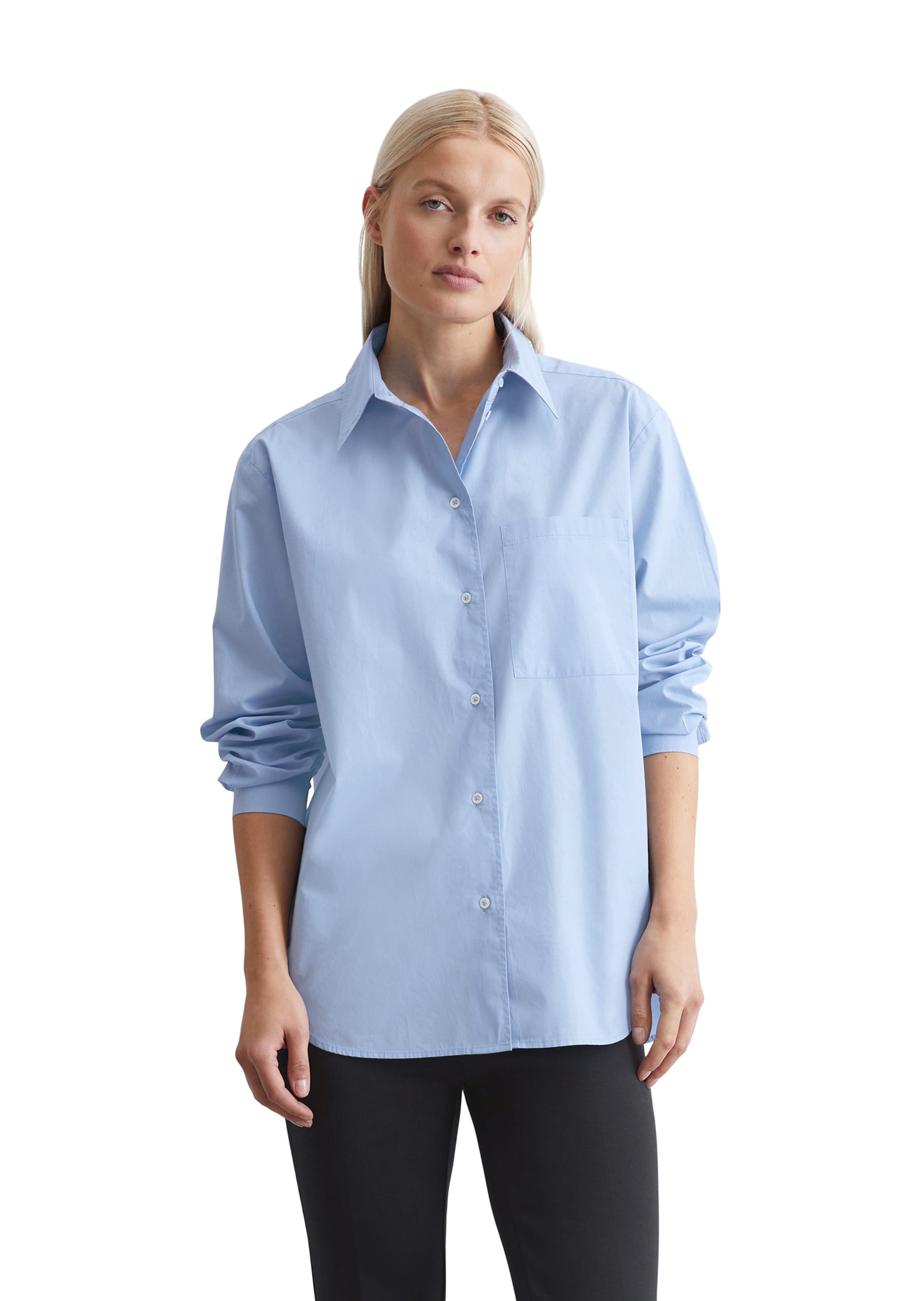 Marc O'Polo Blouse in Blauw: voorkant