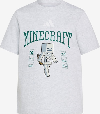 ADIDAS SPORTSWEAR Performance Shirt 'Minecraft' in 92 in Light grey / mottled grey / Emerald / White, Item view