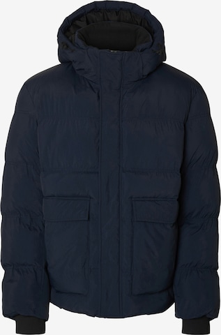 Veste d’hiver 'SLHAnders' SELECTED en bleu : devant