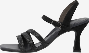 Paul Green Páskové sandály – černá