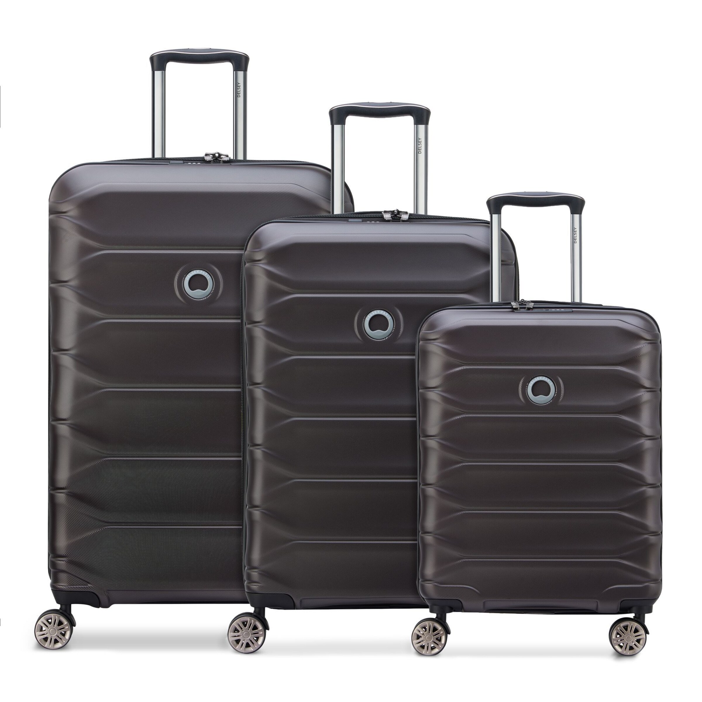 Delsey Paris Suitcase set 'Meteor' in Brown: front