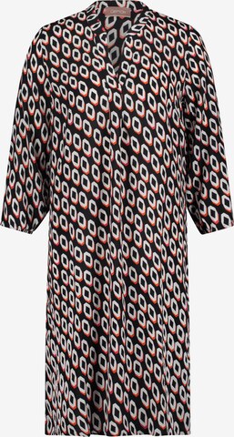 Cartoon Shirt Dress in Black: front