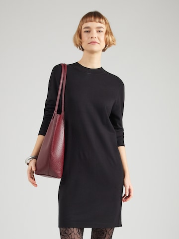 s.OliverPletena haljina - crna boja: prednji dio