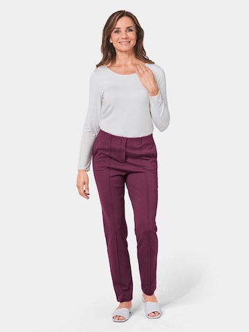 Goldner Regular Pants 'Louisa' in Purple