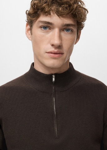 MANGO MAN Pullover 'Antiguap' in Braun