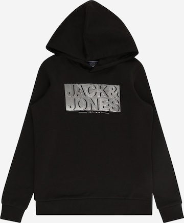 melns Jack & Jones Junior Sportisks džemperis 'PETER': no priekšpuses