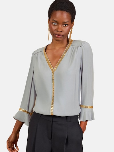 Camicia da donna in S love & roses di colore oro / grigio, Visualizzazione prodotti