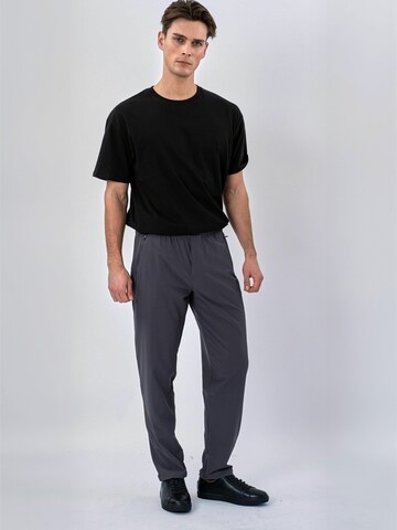 TEESHOPPEN Regular Pants ' Track ' in Grey