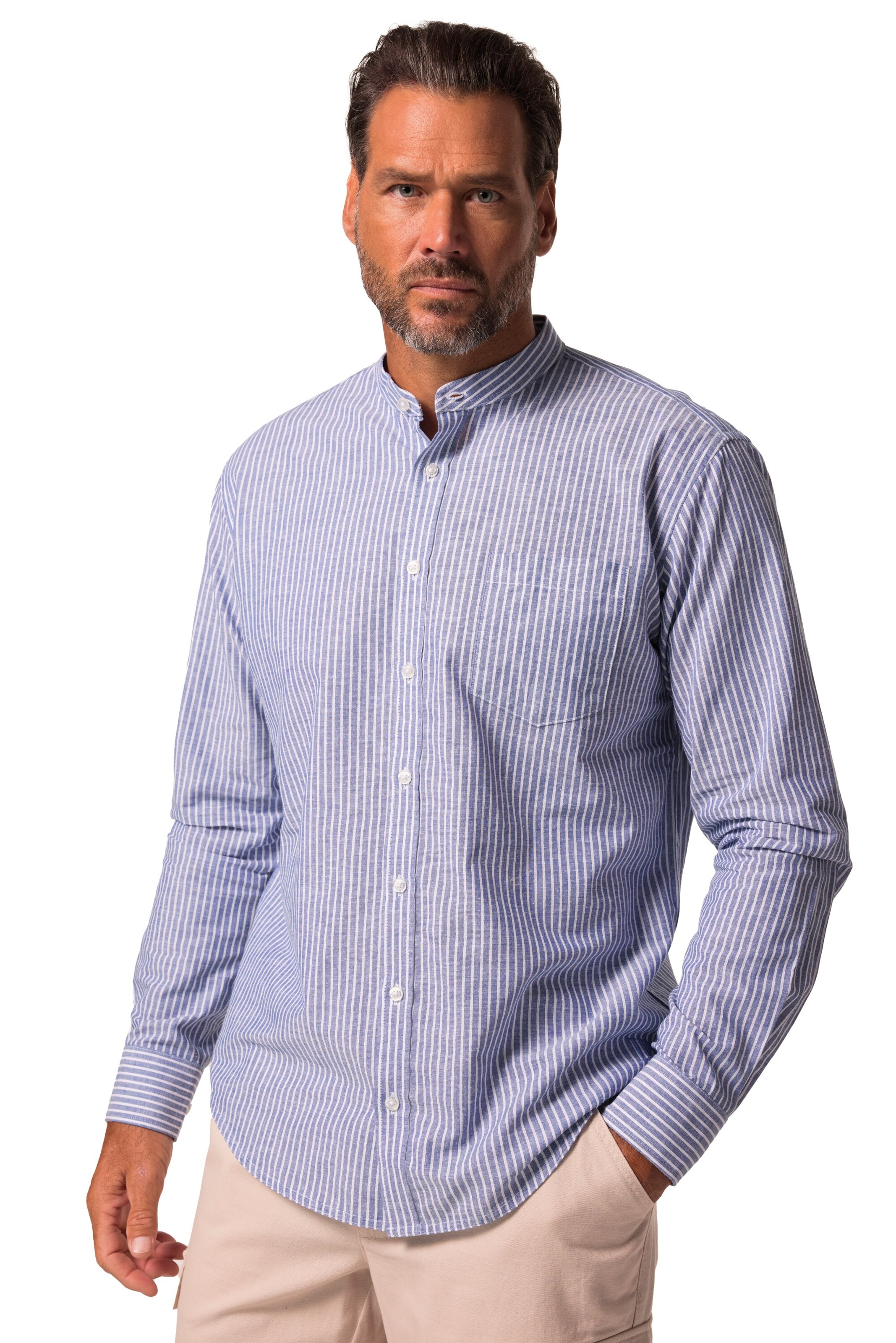 JP1880 Regular fit Button Up Shirt in Blue: front