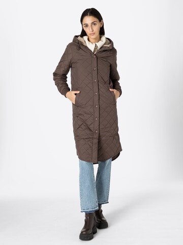 Global Funk Winter coat 'Arrow' in Brown: front