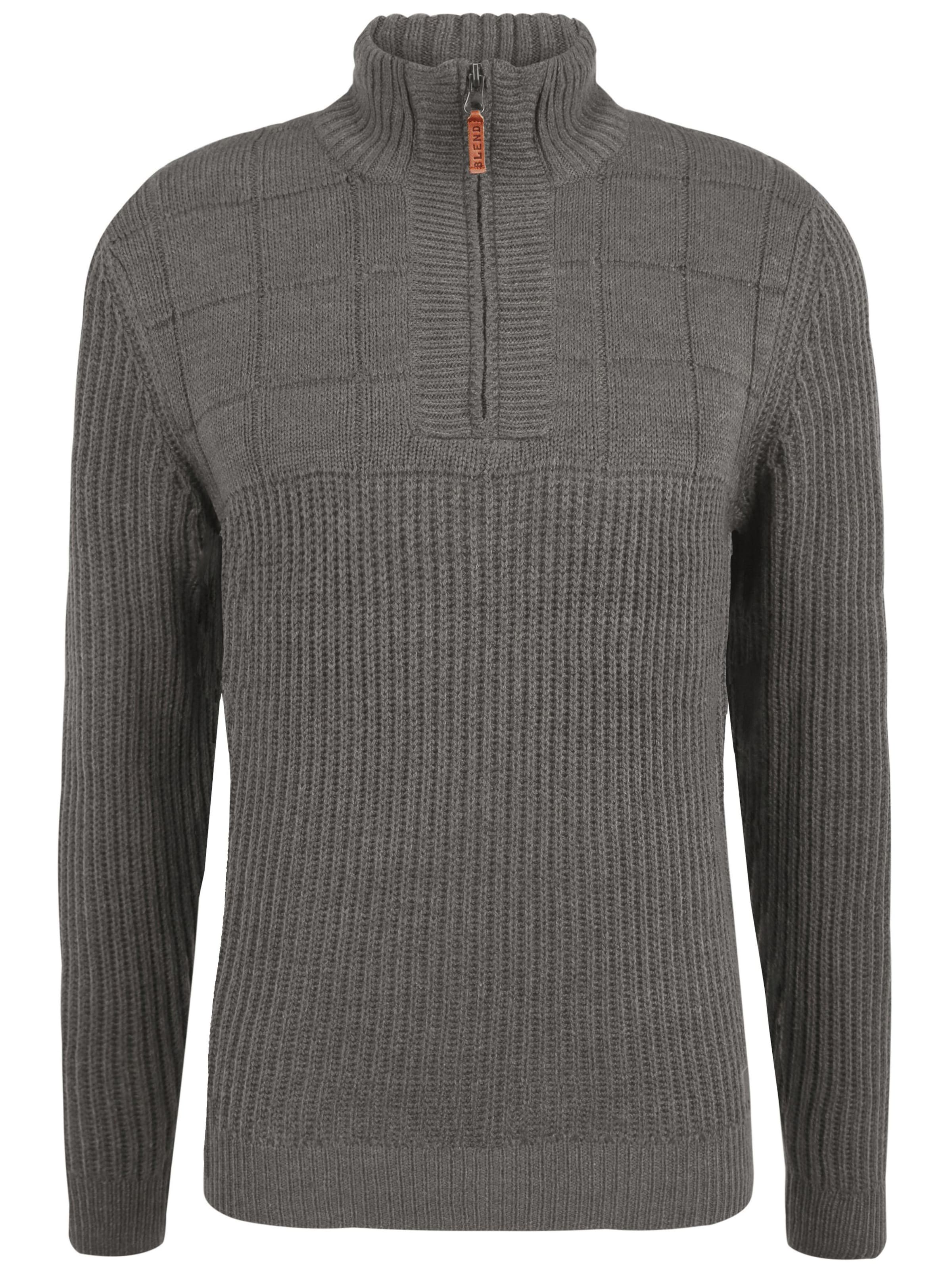BLEND Pullover 'BHOstuta' in Grau: Vorderseite