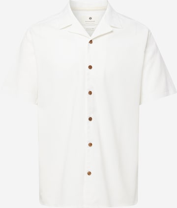 anerkjendt Comfort fit Button Up Shirt 'LEO' in White: front