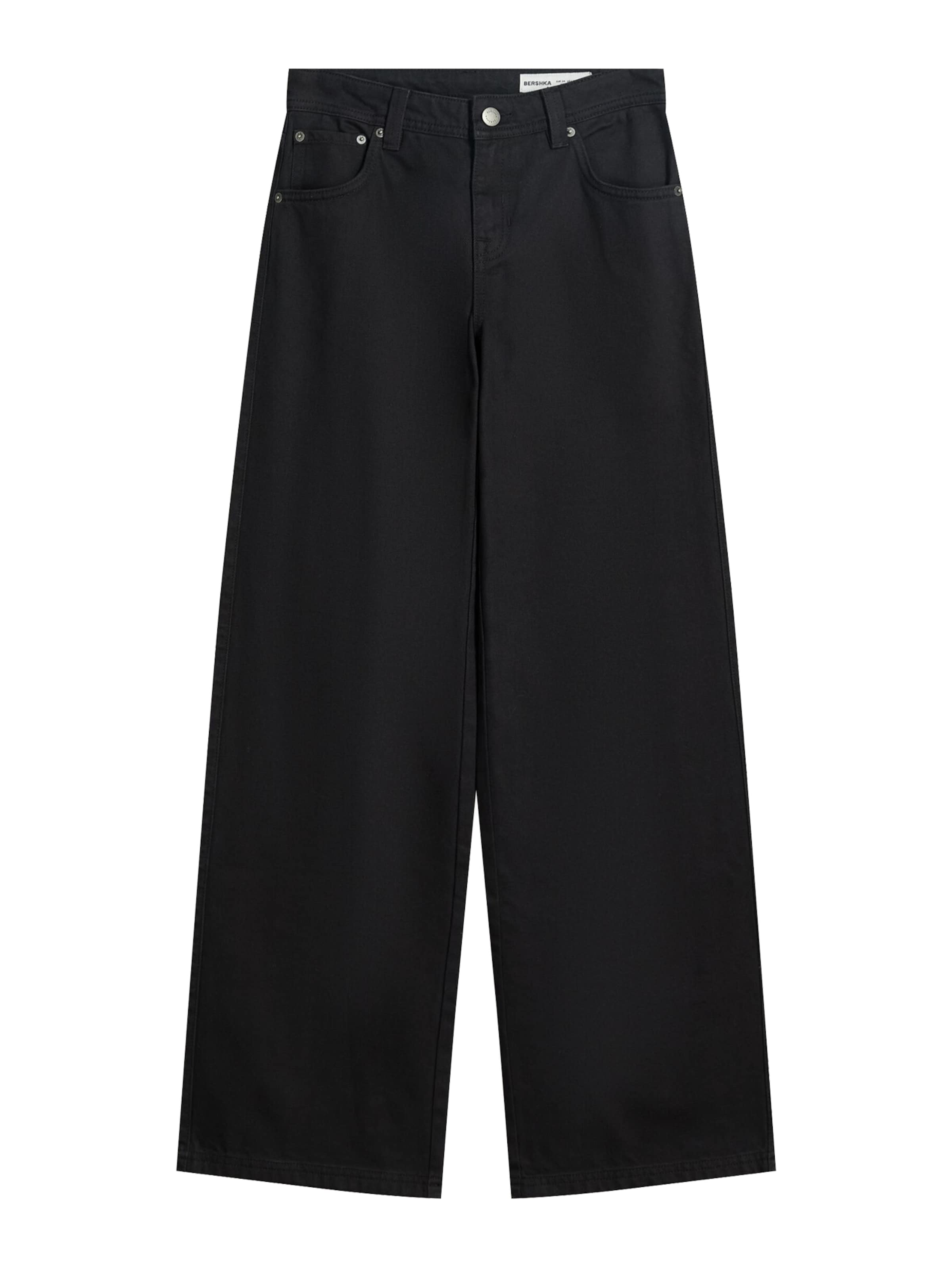 Bershka Baggy Džínsy - Čierna: predná strana