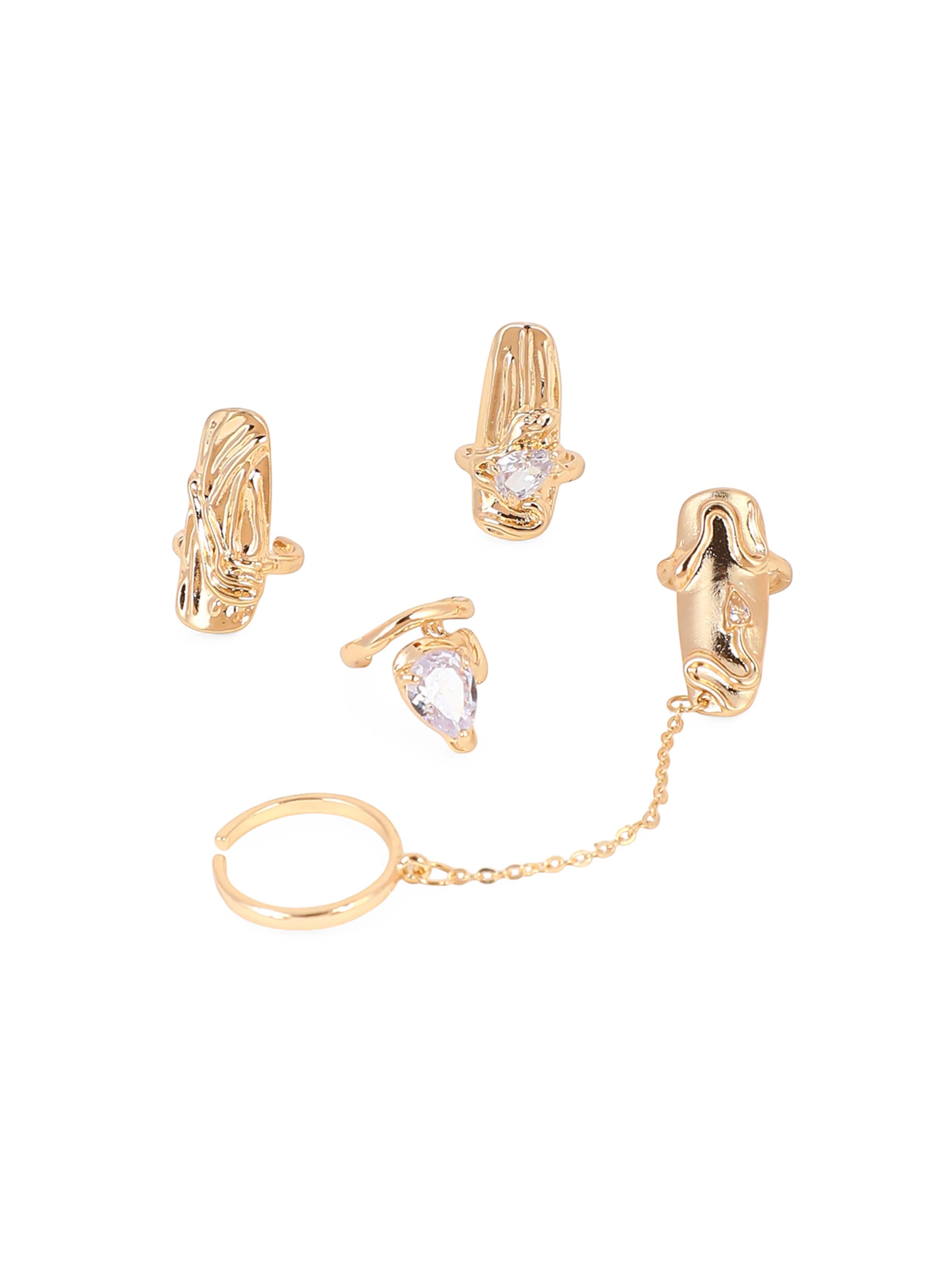 SOHI Ring &#x27;Adrika&#x27; in Goud: voorkant