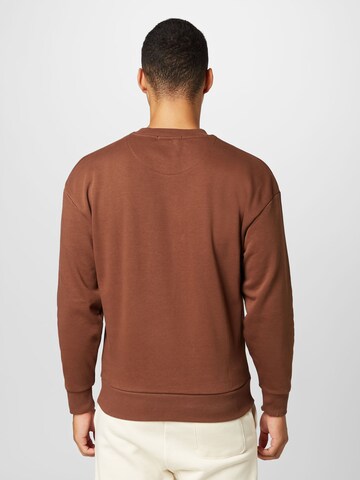 TOM TAILOR DENIM Sweatshirt in Brown