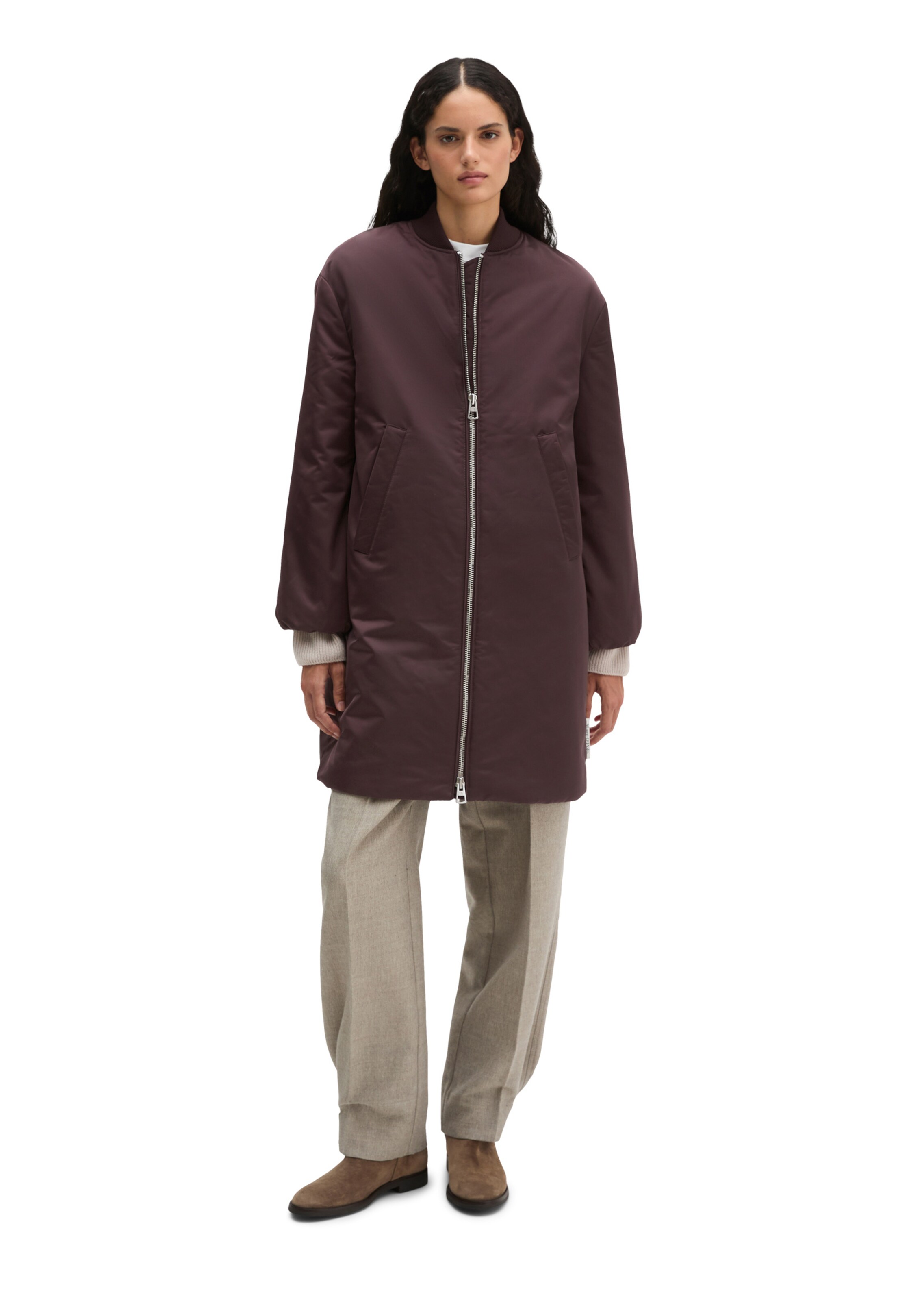 Marc O'Polo Between-Seasons Coat in Red