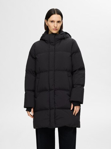 SELECTED FEMME Winter coat 'Sofie- Rigga' in Black: front