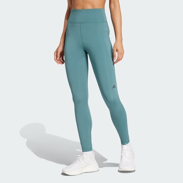 ADIDAS PERFORMANCE Skinny Sporthose 'Own The Run' in Grün: Vorderseite