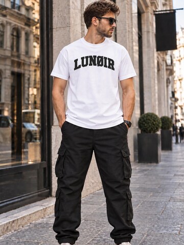 LUNØIR Studio Shirt 'Only You Know the Fight' in Wit