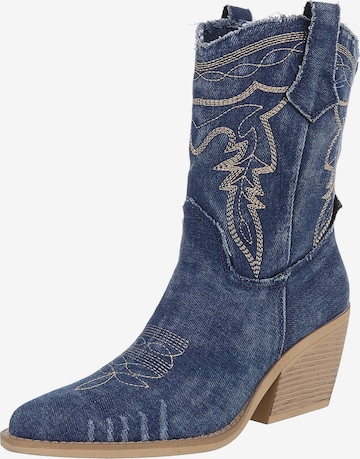 Ital-Design Cowboystiefel in Blau: Vorderseite