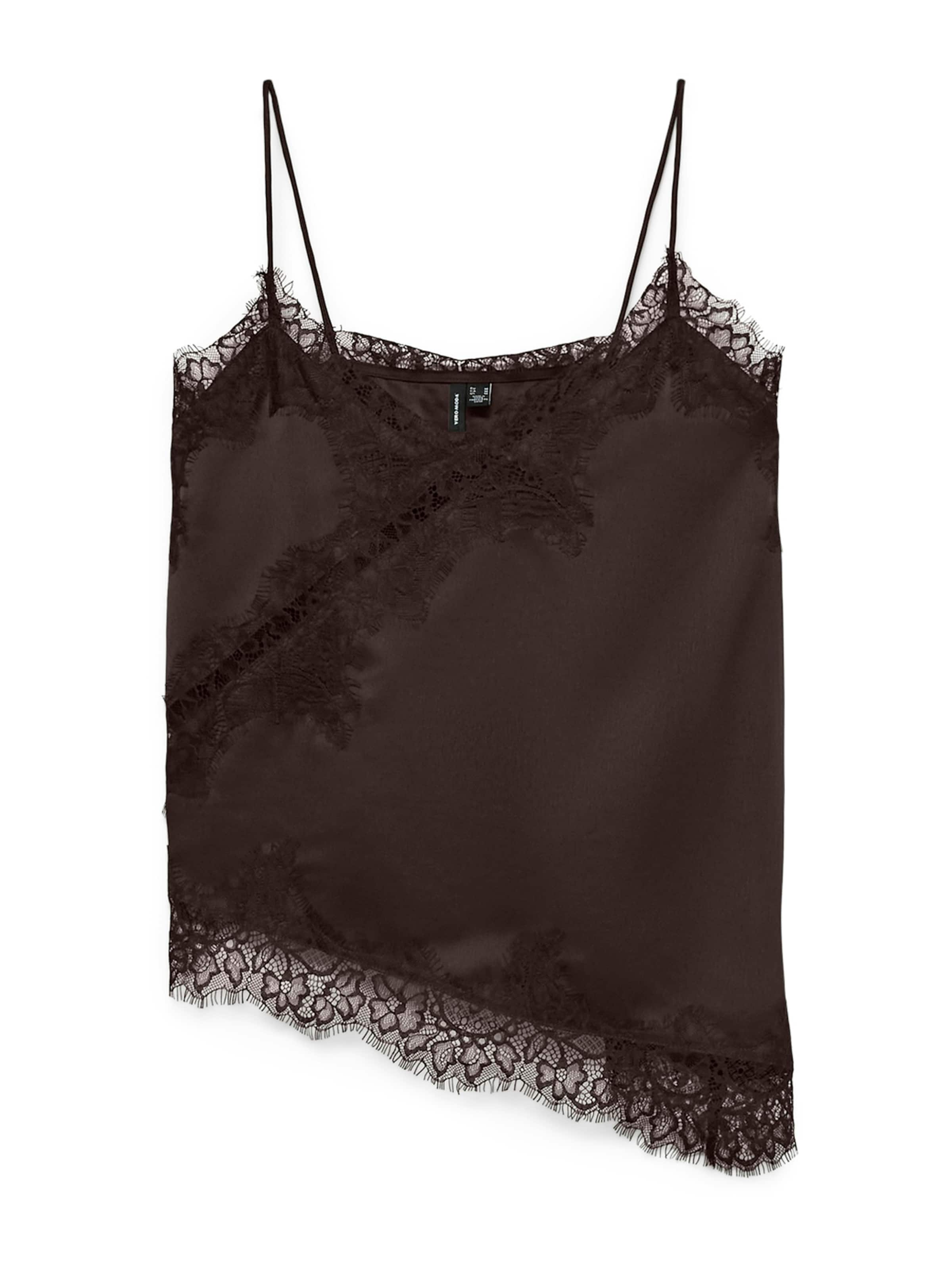 VERO MODA Top 'VMNOVI LACE SINGLET WVN NOOS' - barna: elől