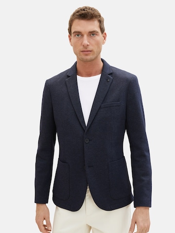 Coupe regular Veste de costume TOM TAILOR en bleu : devant