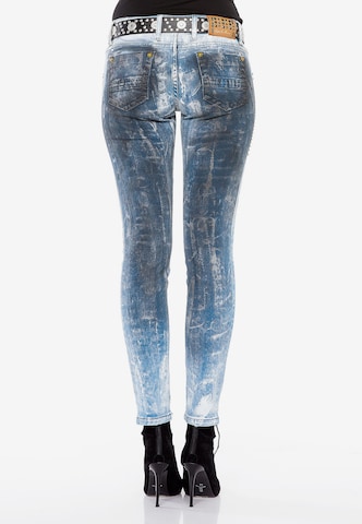 CIPO & BAXX Skinny Jeans 'Ripped-Off' in Blue