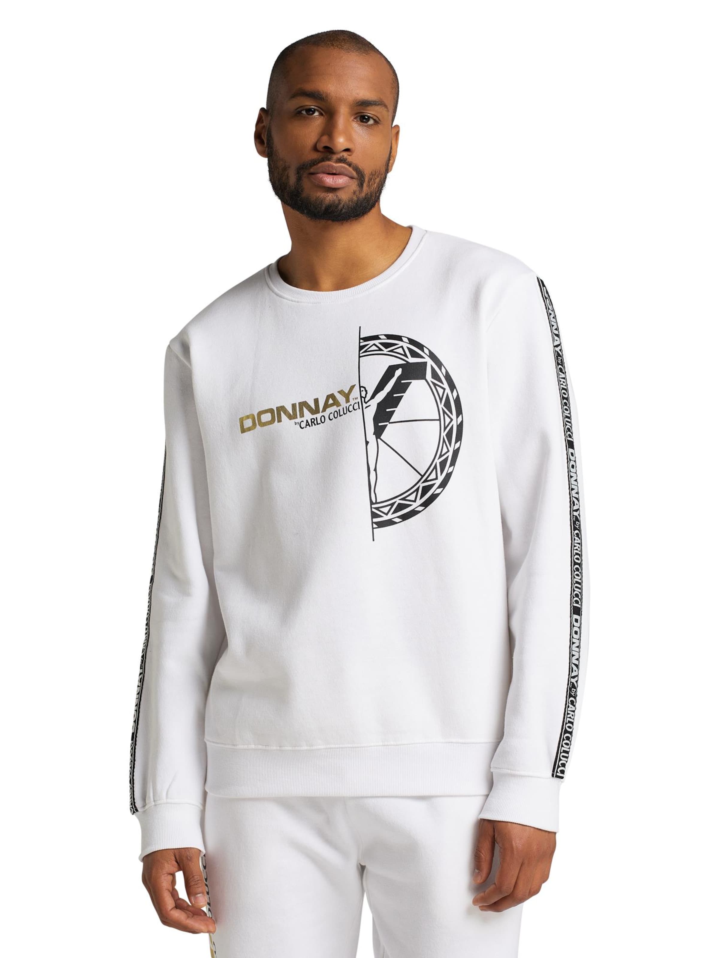 Carlo Colucci Sweatshirt in Wit: voorkant
