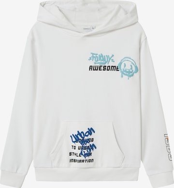 NAME IT Sweatshirt 'NKMLUCIAN' i vit: framsida