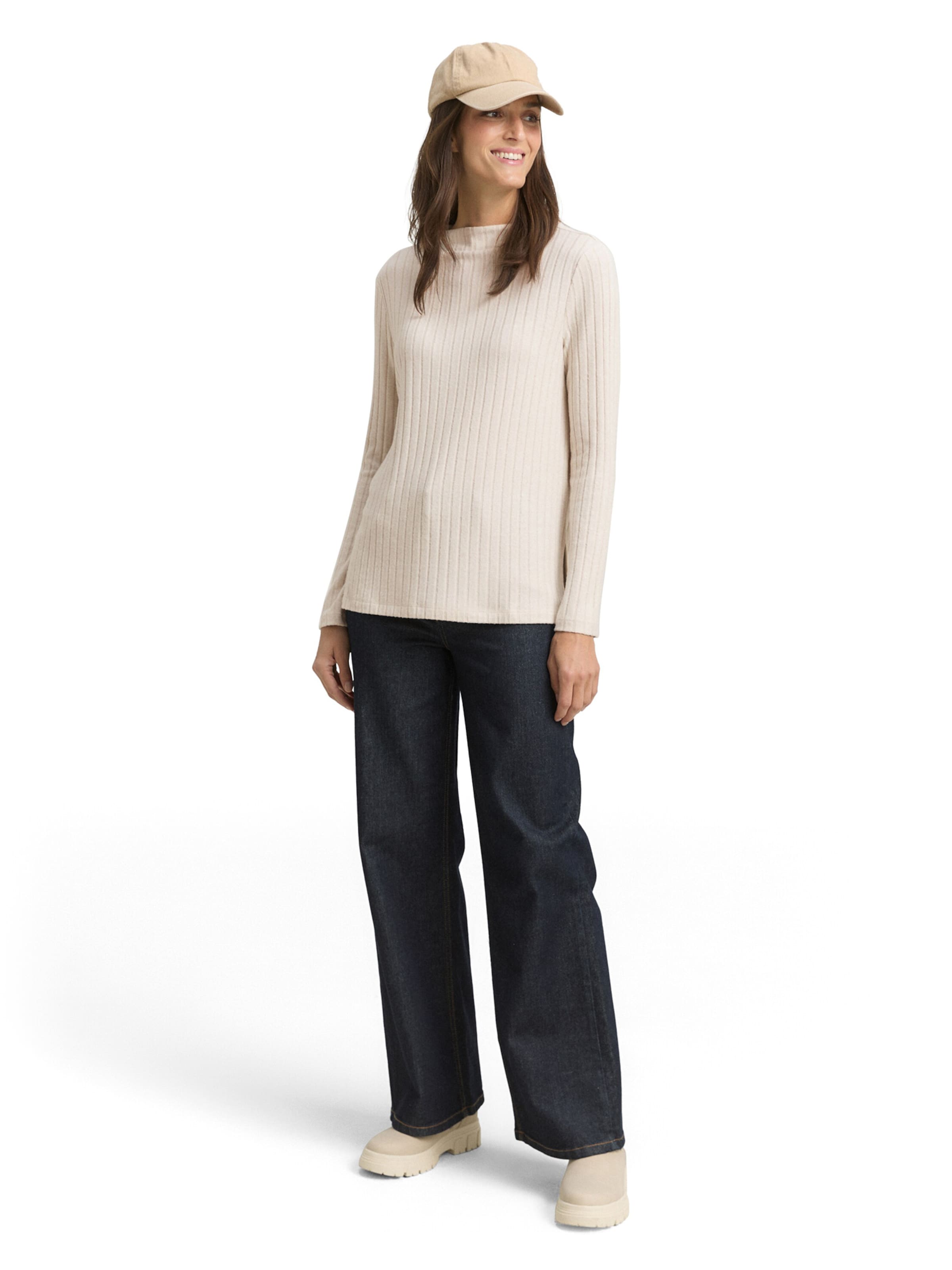 TOM TAILOR Shirt in Beige