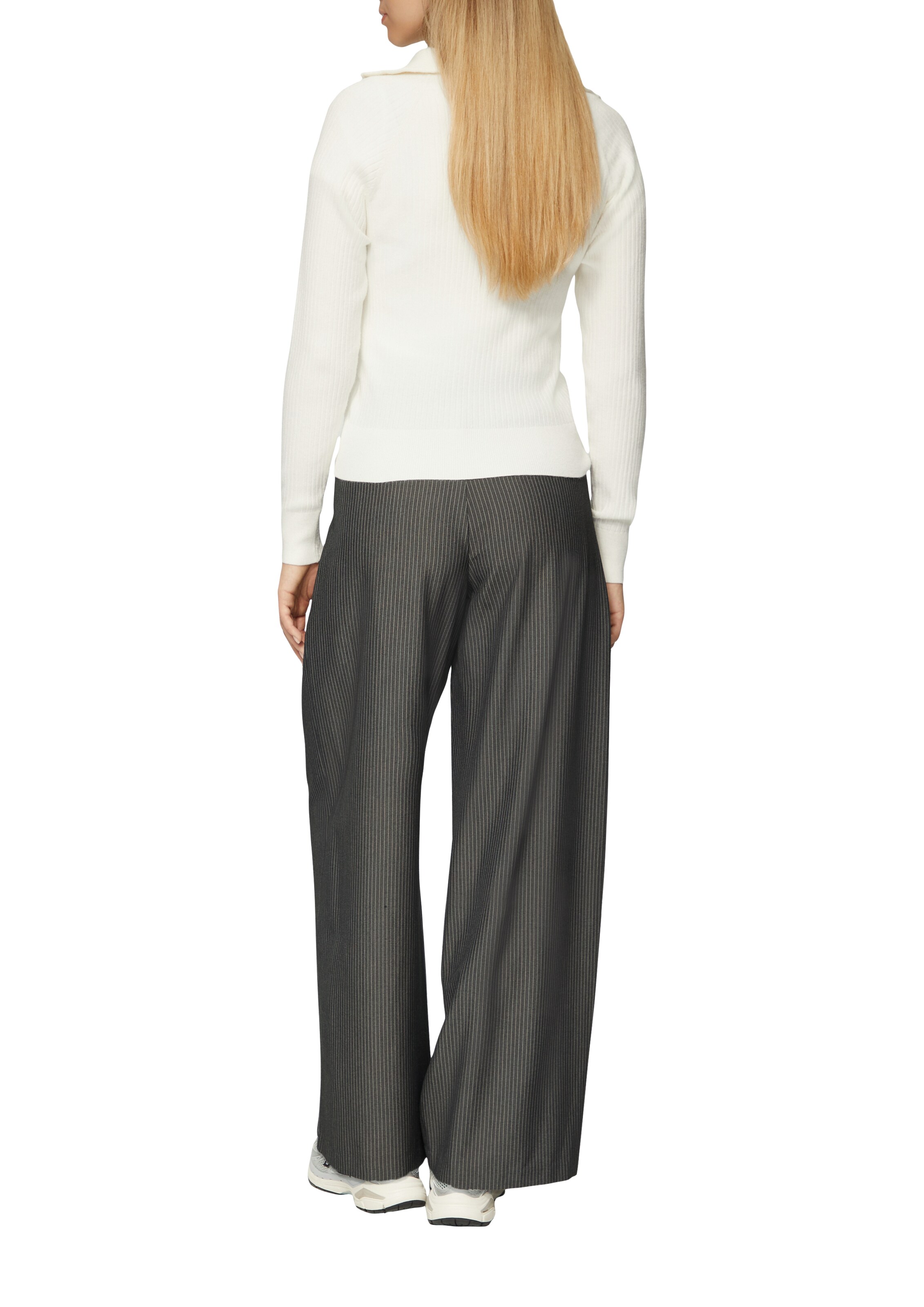 QS Wide Leg Hose in Grau