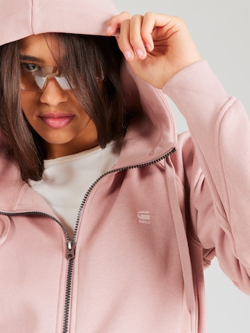 G-Star RAW Zip-Up Hoodie 'Premium Core 2.1' in Pink