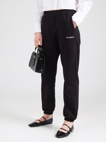 Tapered Pantaloni di Karl Lagerfeld in nero: frontale