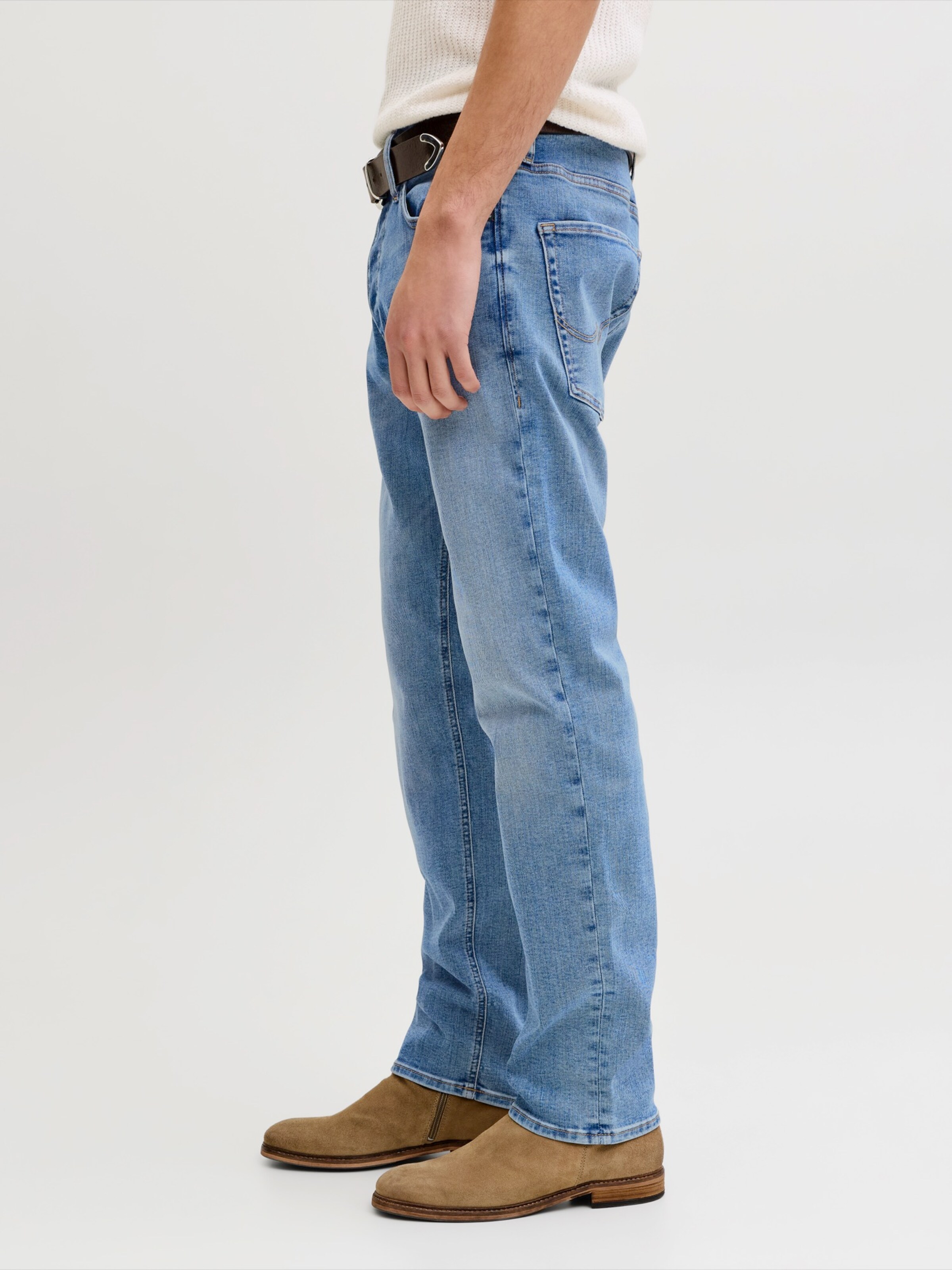 JACK & JONES Tapered Jeans 'JJIMike JJOriginal' in Blue Denim