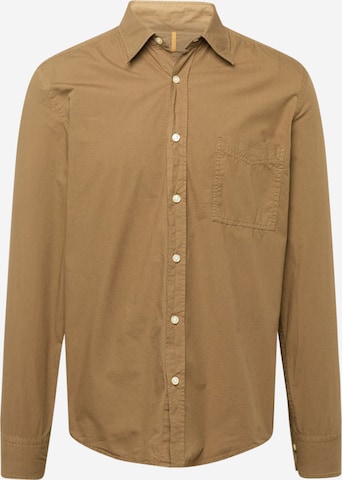 BOSS Orange Regular fit Button Up Shirt 'Relegant 6' in Green: front