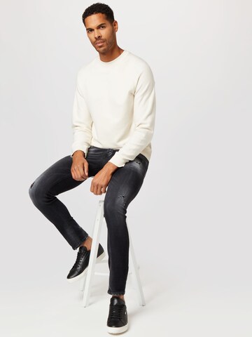 TOM TAILOR DENIM Sweatshirt in Beige