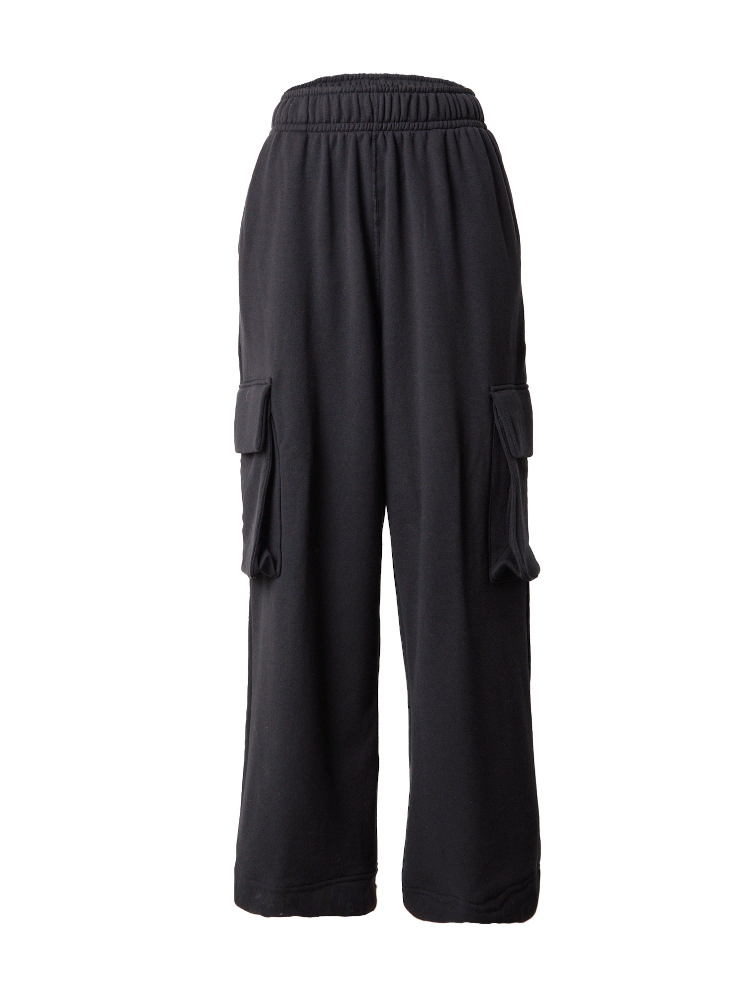 Wide leg Pantaloni cu buzunare de la Nike Sportswear pe negru: față