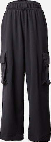 Nike SportswearWide Leg/ Široke nogavice Cargo hlače - crna boja: prednji dio