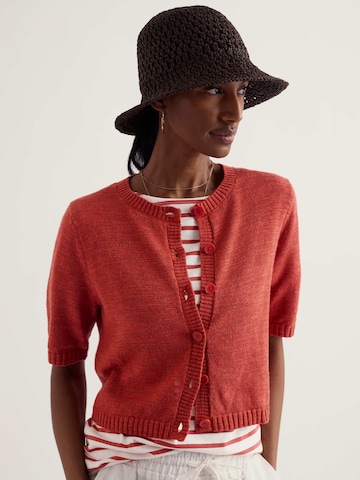 Seasalt Cornwall Knit Cardigan 'Wild Thyme' in Orange: front